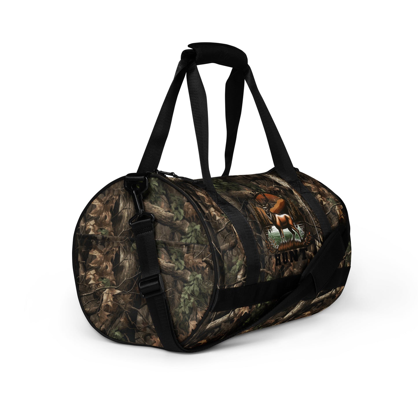Camo Duffel Bag - Born To Hunt Mossy Oak Gym Bag - American Revival Gear