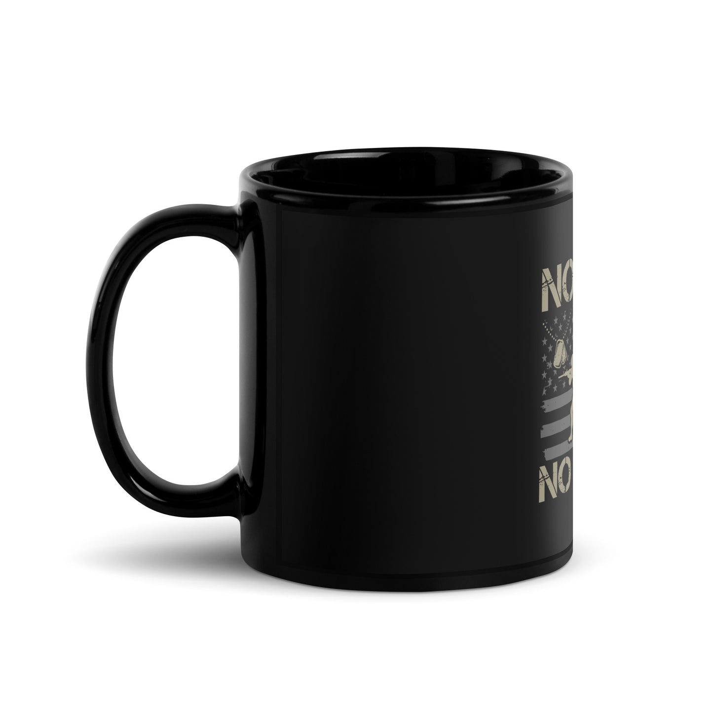 No Guts No Glory Black Coffee Mug – Motivational Bold Drinkware - American Revival Gear