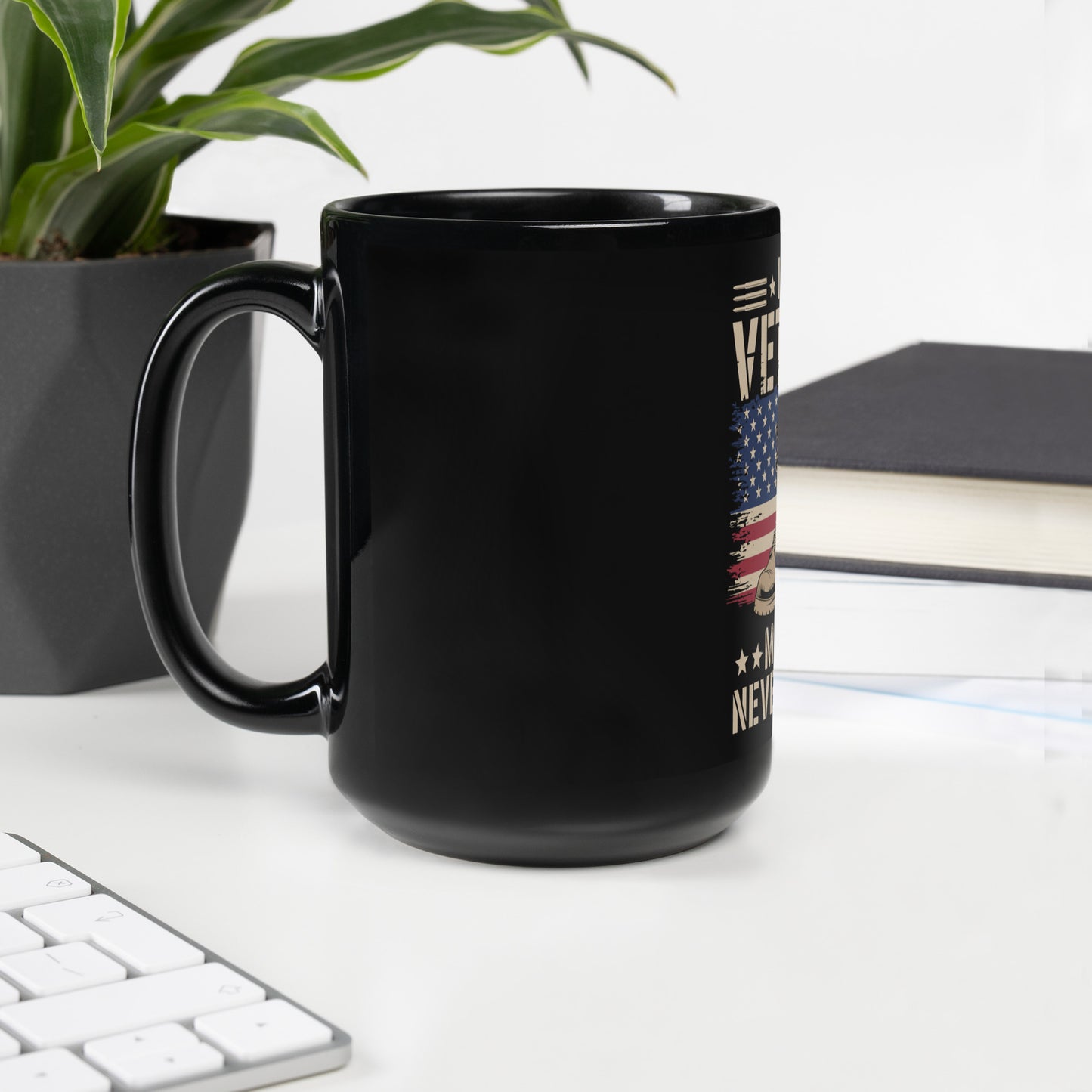 I Am a Veteran My Oath Never Expires Black Coffee Mug - American Revival Gear