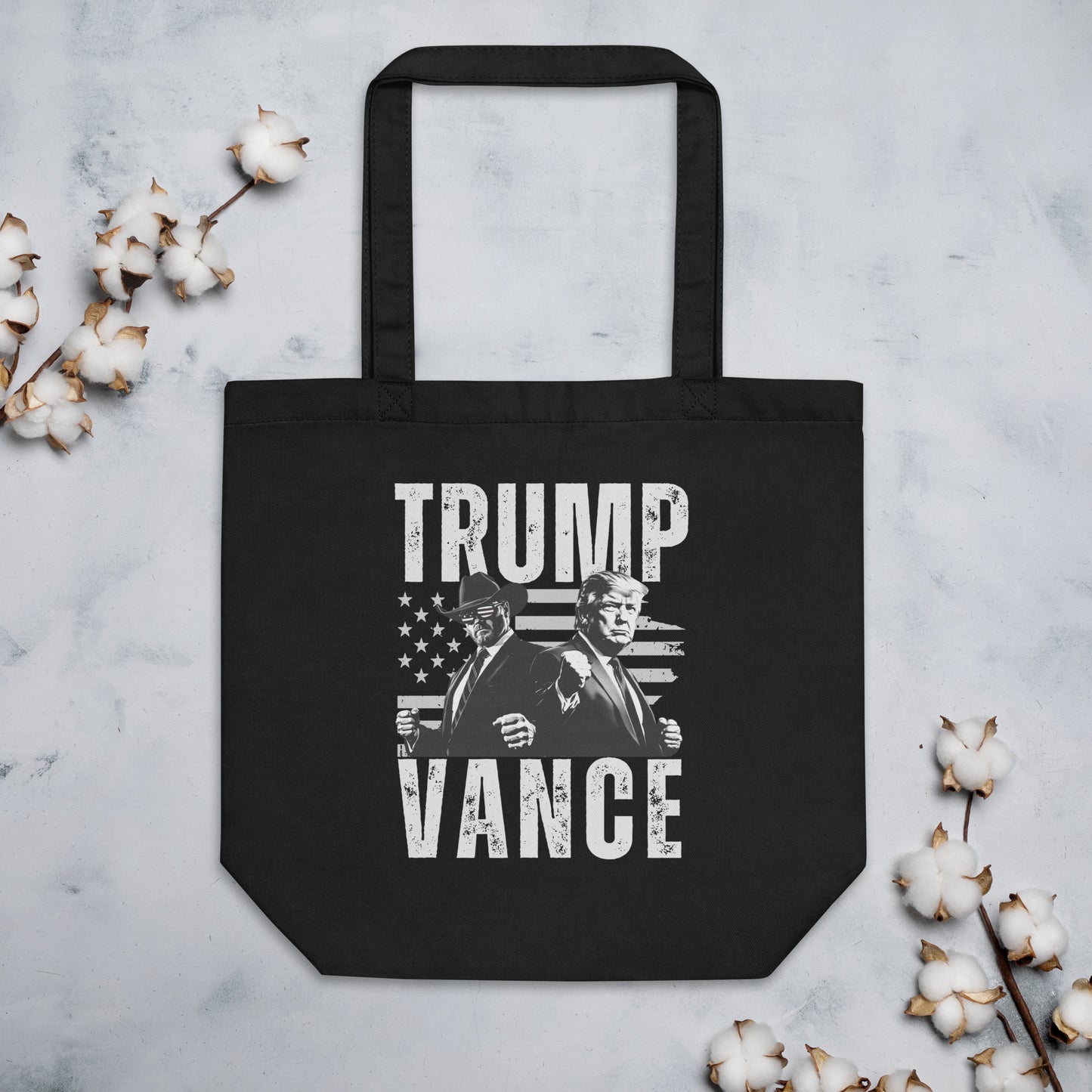Trump Vance Duo Patriotic Organic Cotton Tote Bag - American Revival Gear