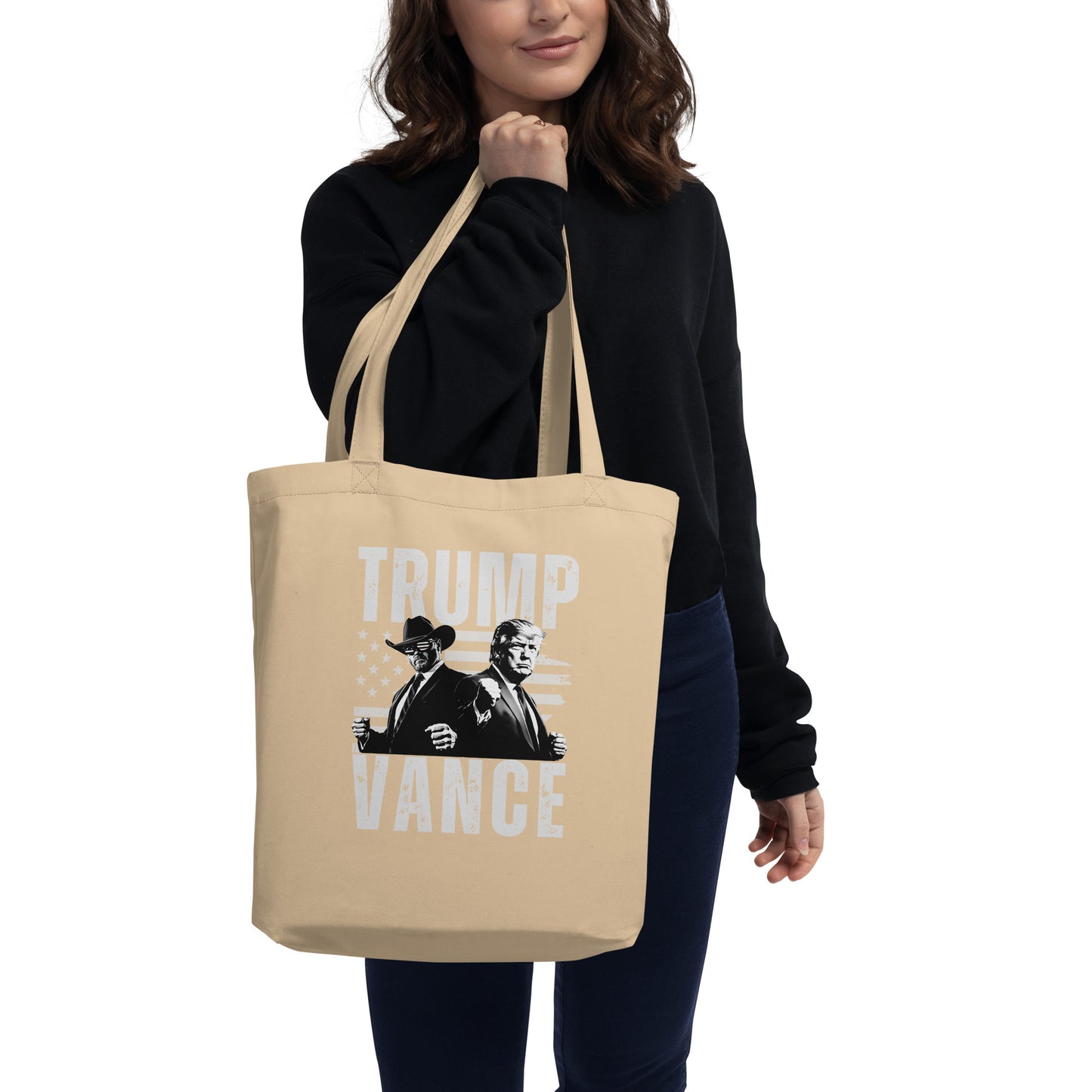 Trump Vance Duo Patriotic Organic Cotton Tote Bag - American Revival Gear
