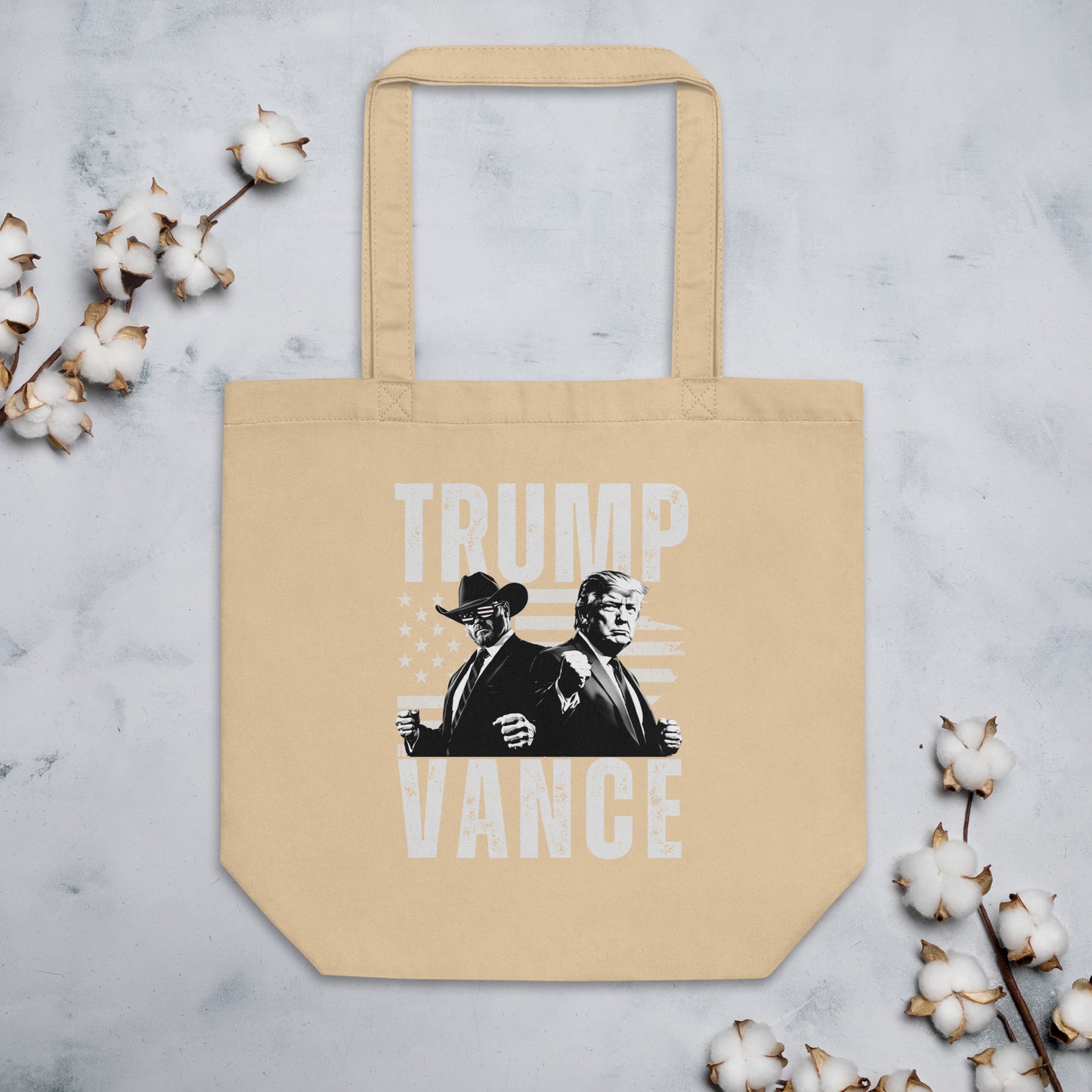 Trump Vance Duo Patriotic Organic Cotton Tote Bag - American Revival Gear