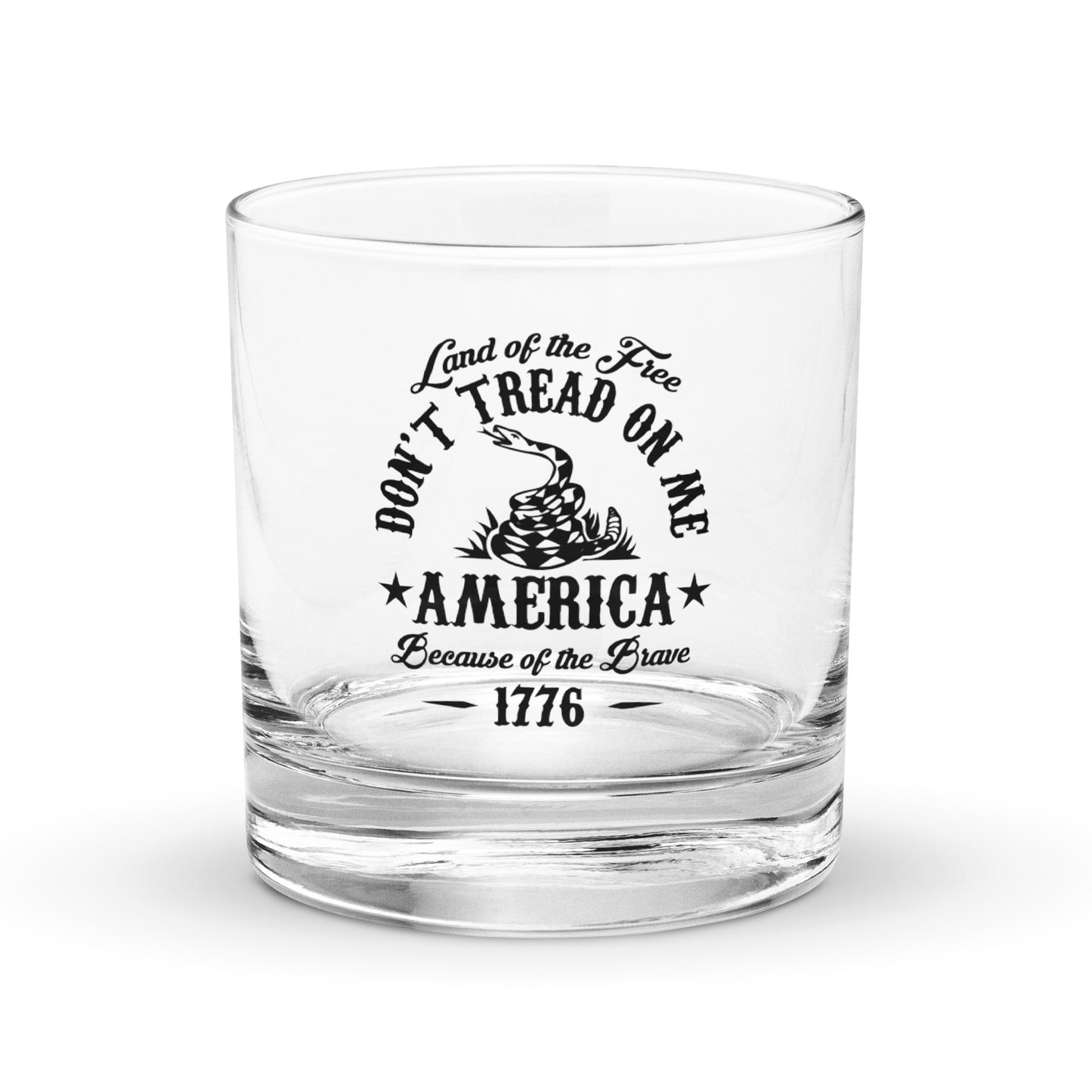 Don't Tread on Me 1776 Rocks Glass - American Revival Gear