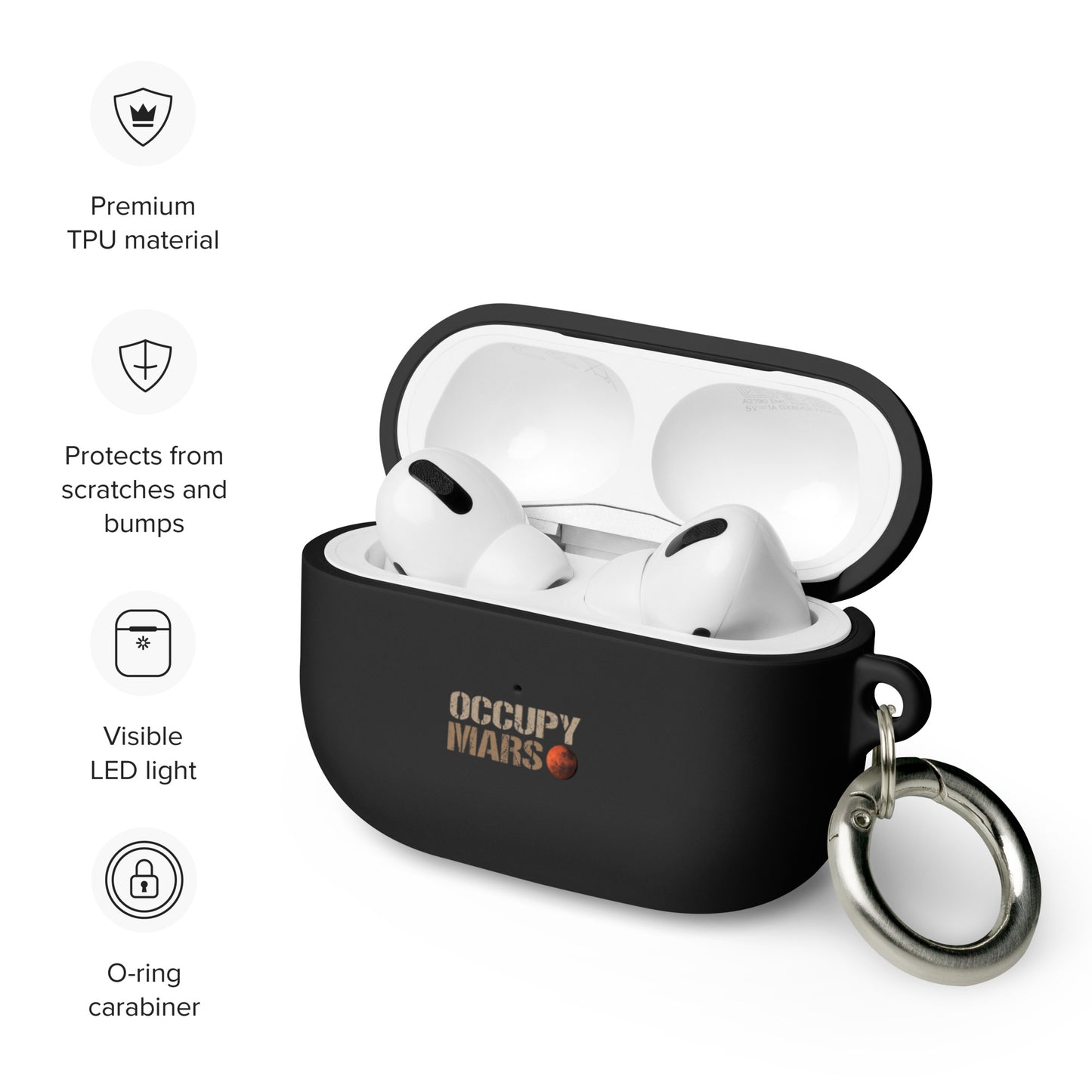 Occupy Mars SpaceX Rubber AirPods® Case - American Revival Gear