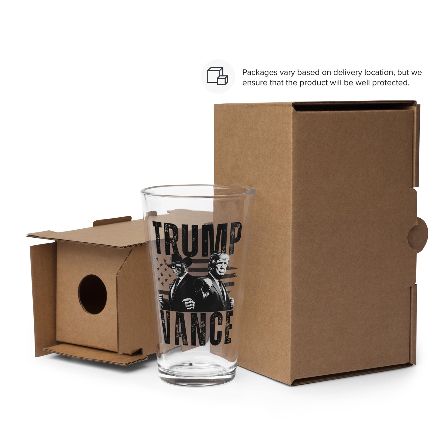 Beer Glass – Trump Vance Duo Patriotic Pint - American Revival Gear