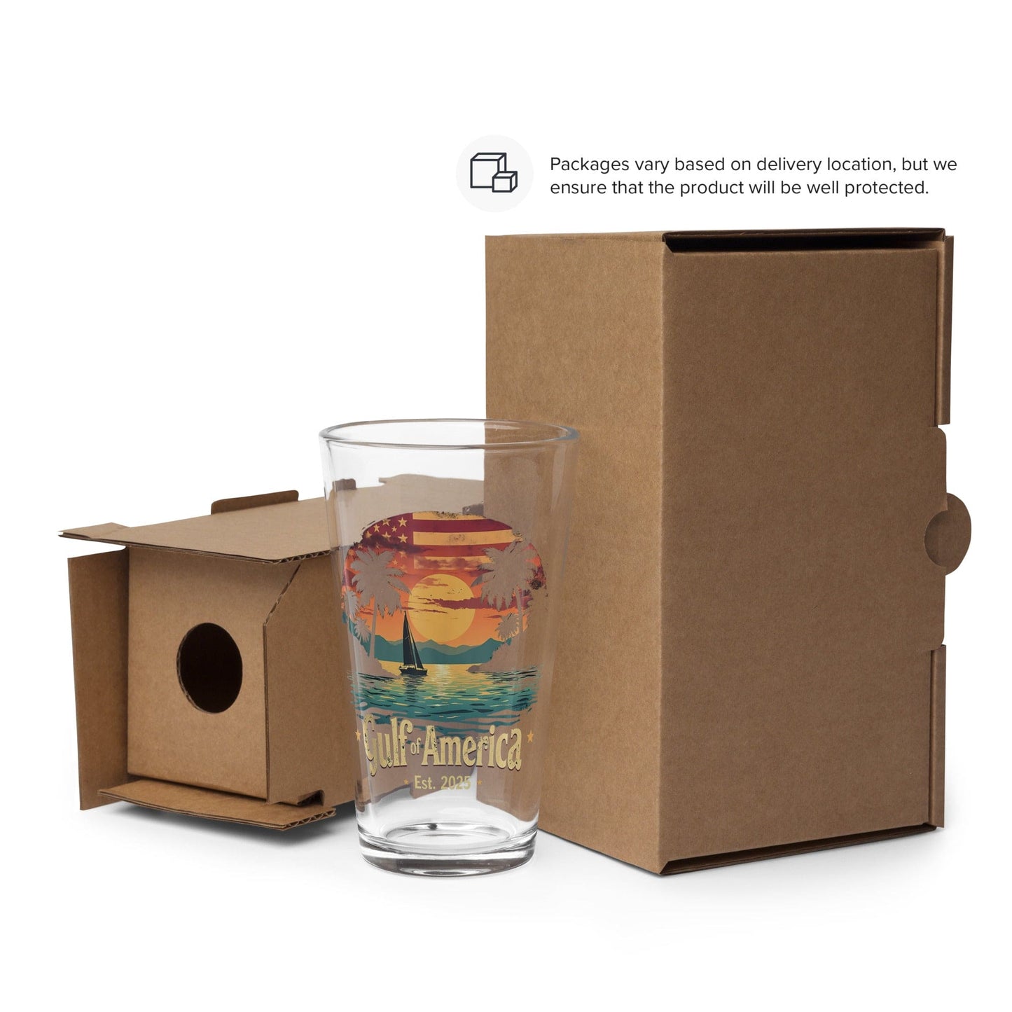 Gulf of America 16 oz. Pint Glass – Fun and Unique Drinking Glass - American Revival Gear