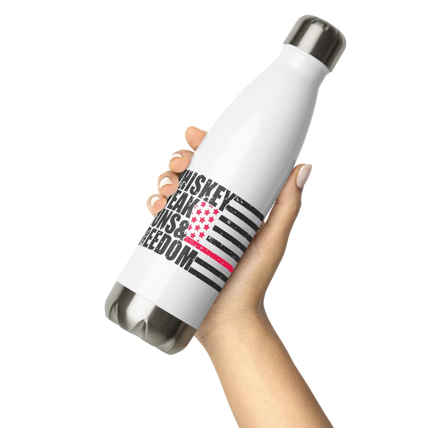 Whiskey Steak Guns Freedom Stainless Steel Water Bottle - American Revival Gear