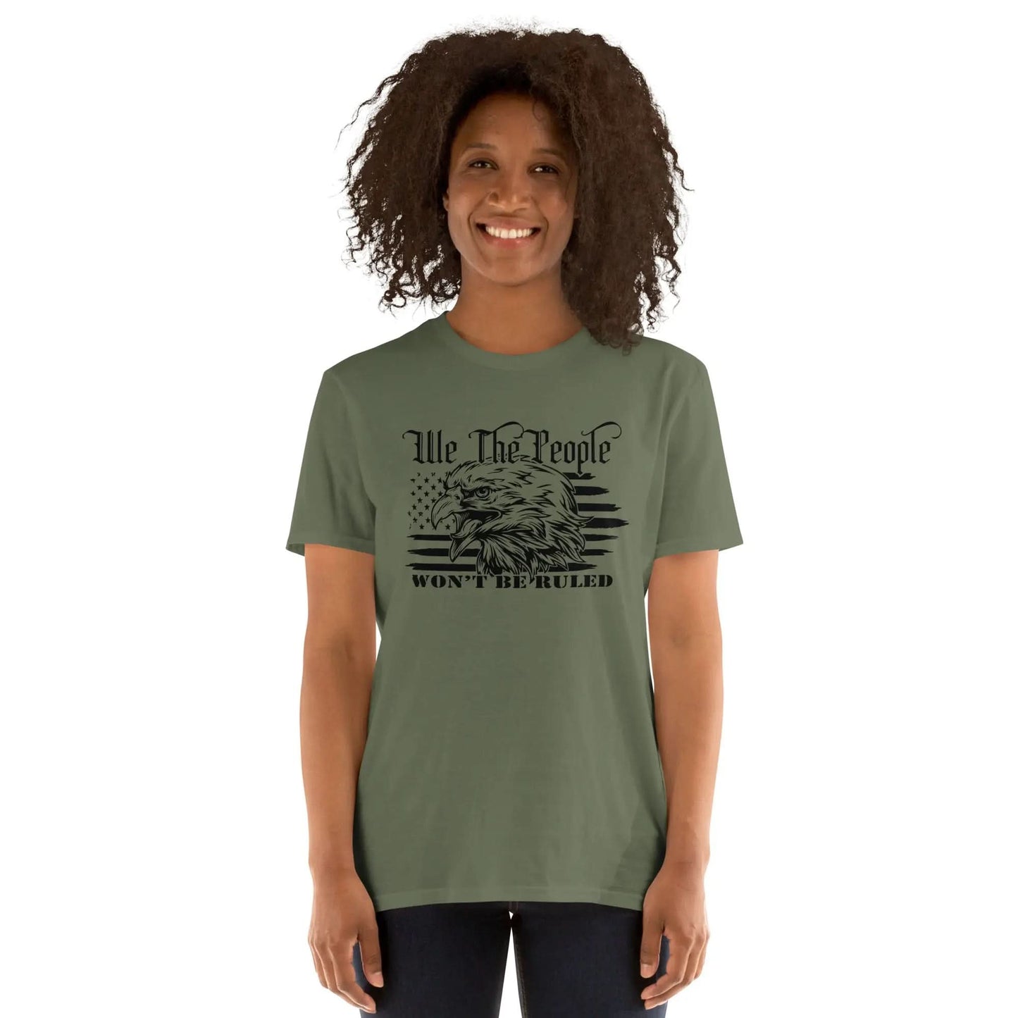 We The People Won't Be Ruled Eagle American Flag Women's T-Shirt American Revival Gear