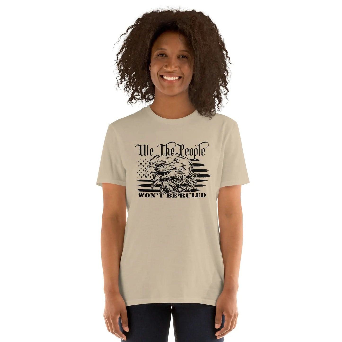 We The People Won't Be Ruled Eagle American Flag Women's T-Shirt American Revival Gear