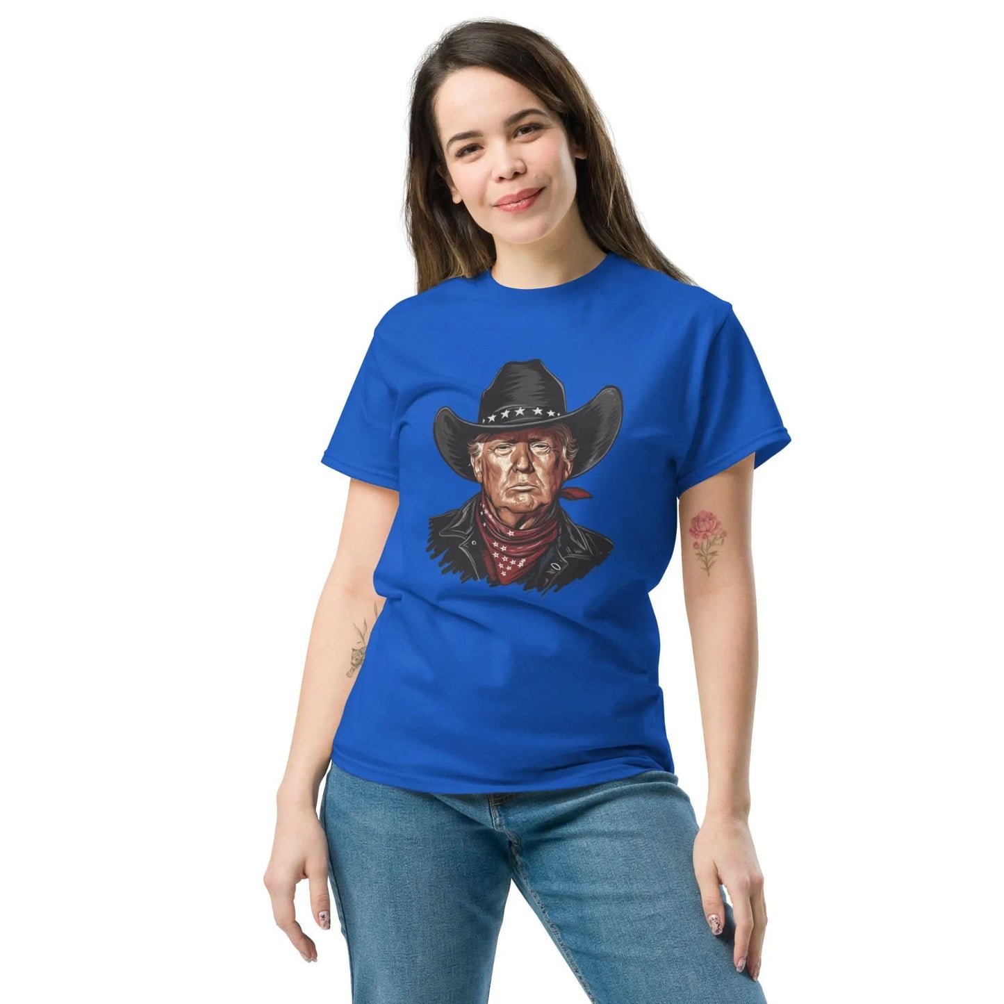 Trump Cowboy Western Patriotic Women's T-Shirt American Revival Gear