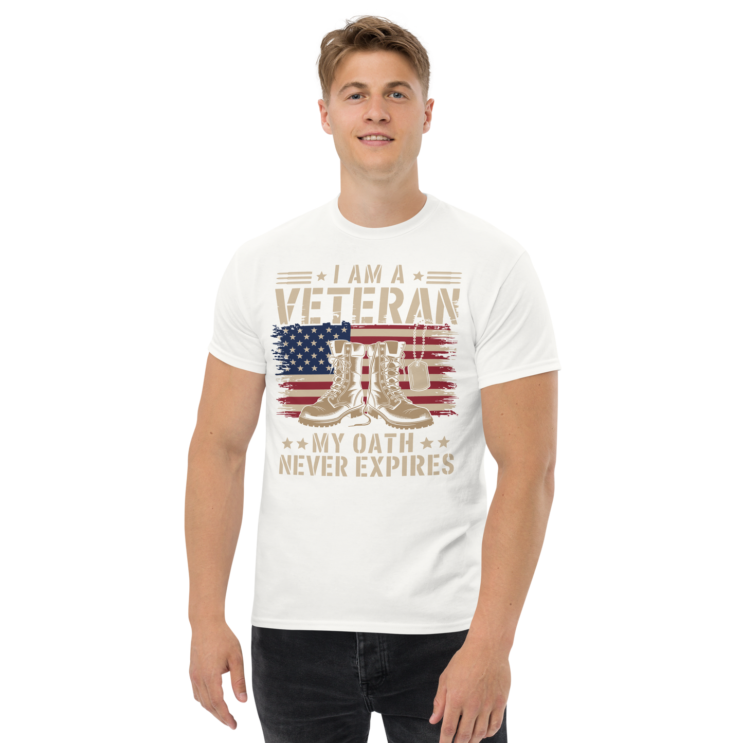 I Am a Veteran My Oath Never Expires Men's T-Shirt - American Revival Gear