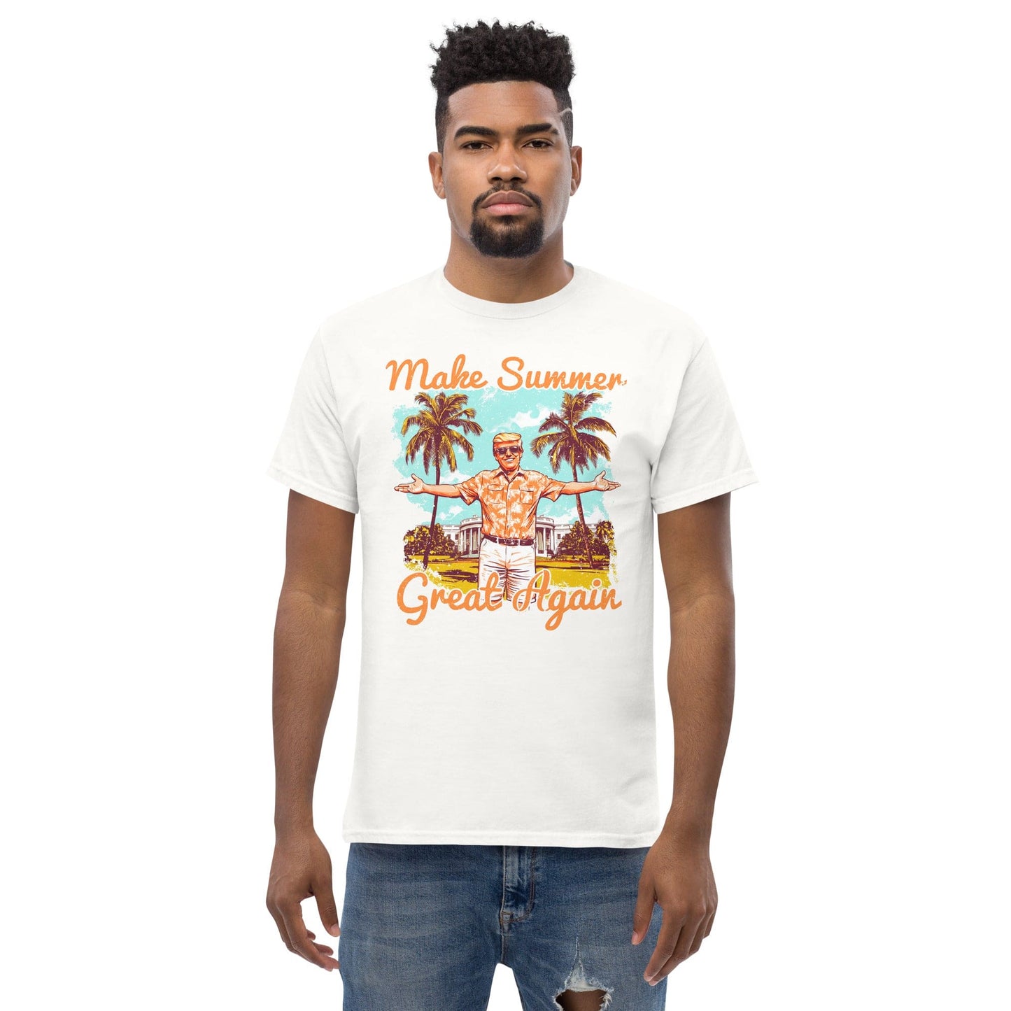 Trump Make Summer Great Again Men's T-Shirt – Funny Summer Tee - American Revival Gear