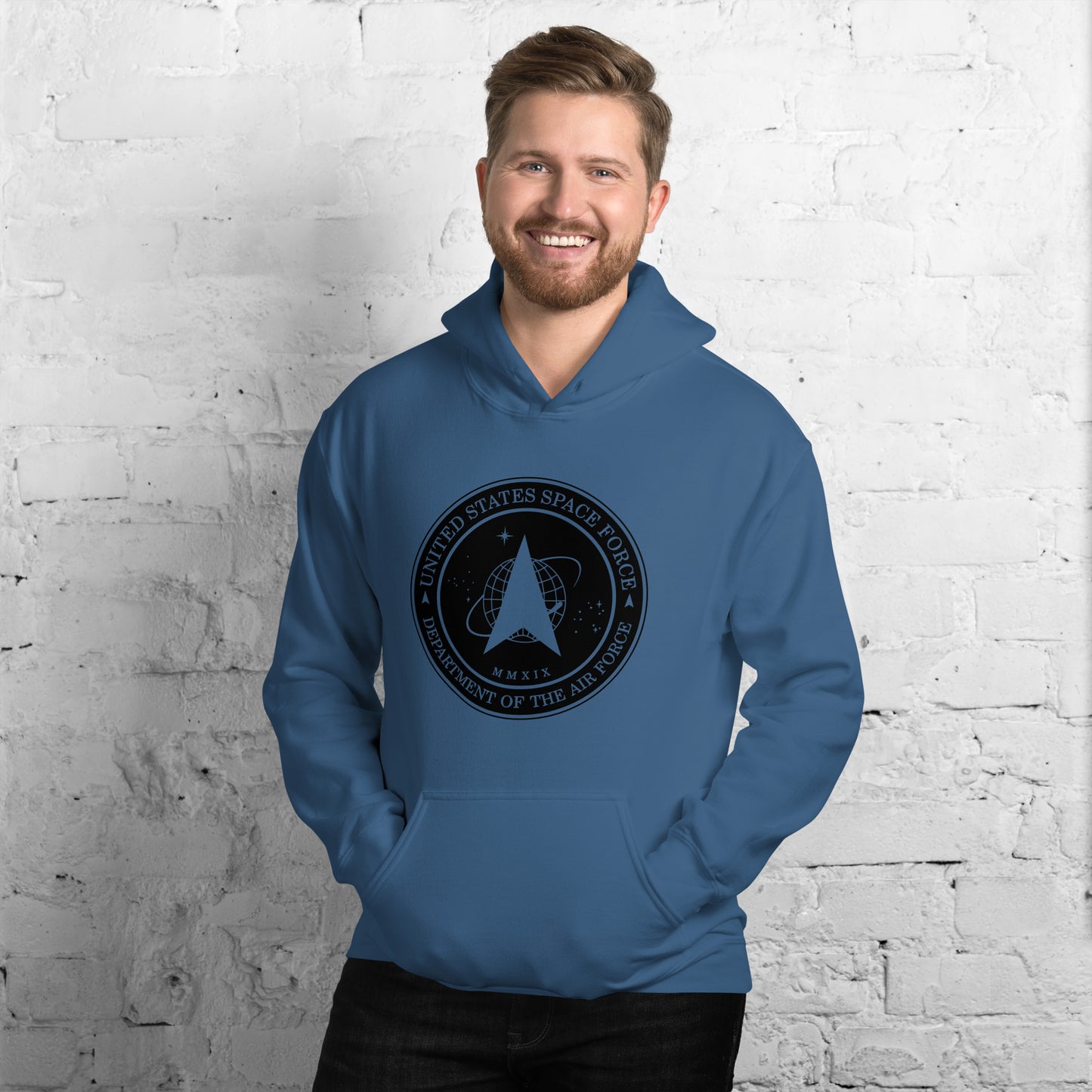 Men's Hoodie – Space Force Military Logo Sweatshirt - American Revival Gear
