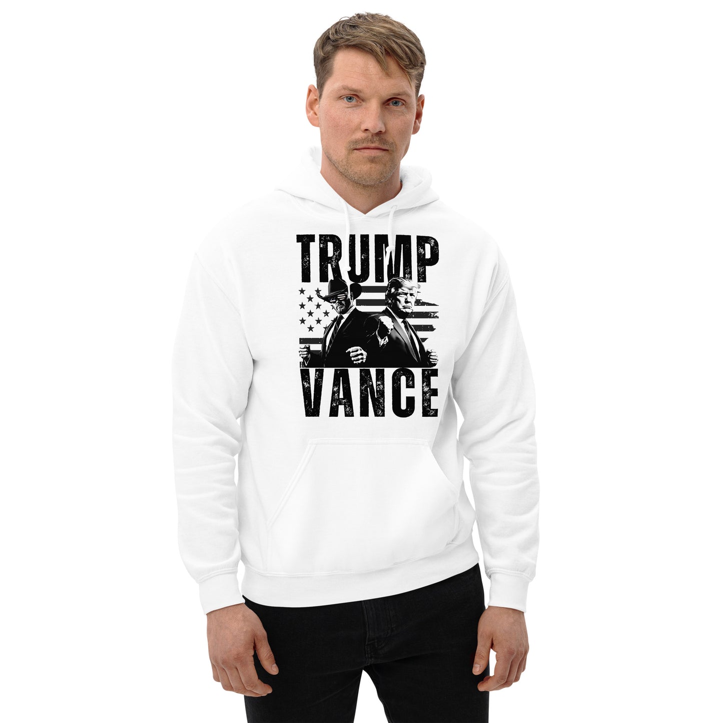 Trump Vance Duo Patriotic Men's Hoodie - American Revival Gear