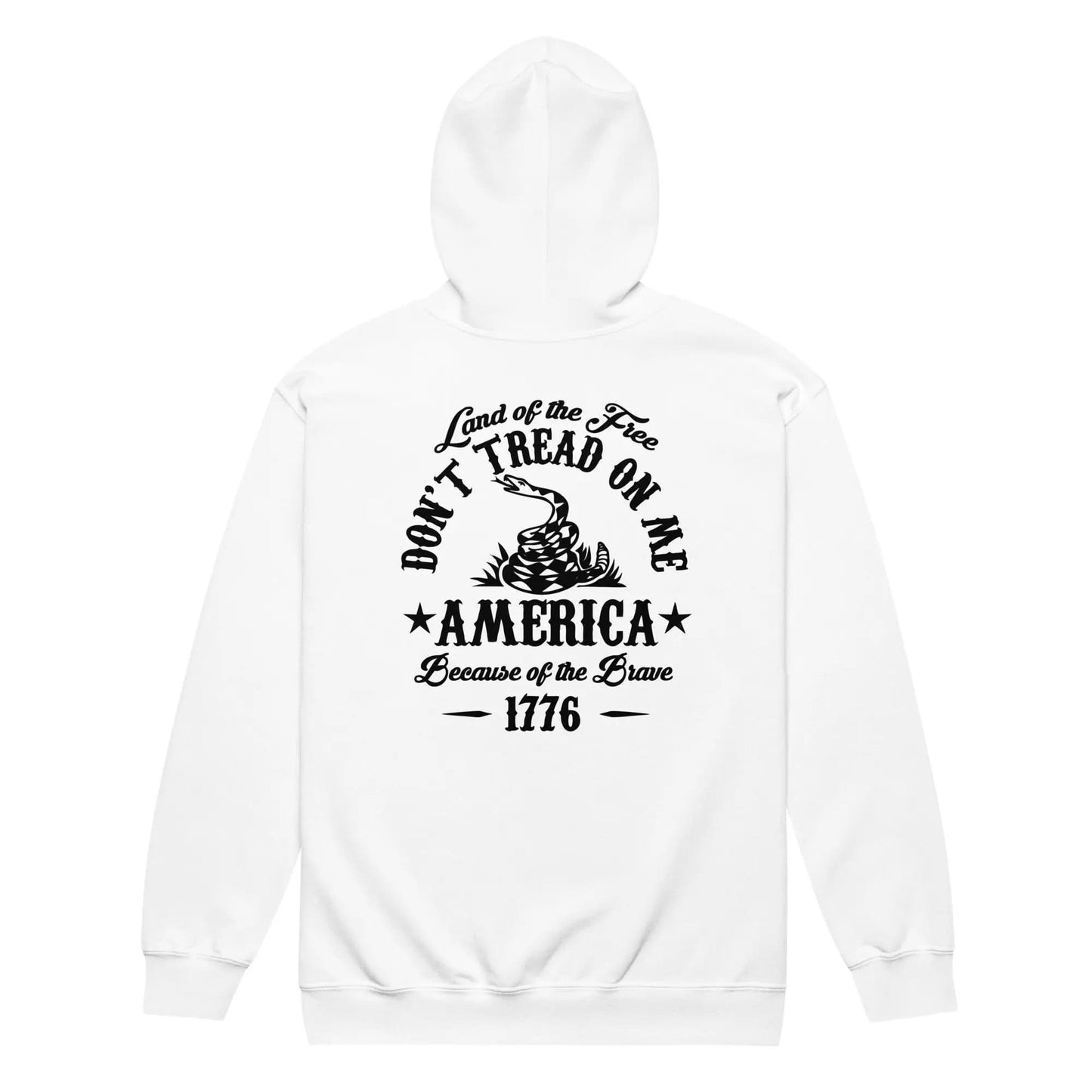 Don't Tread on Me 1776 Men's Zip Hoodie - American Revival Gear