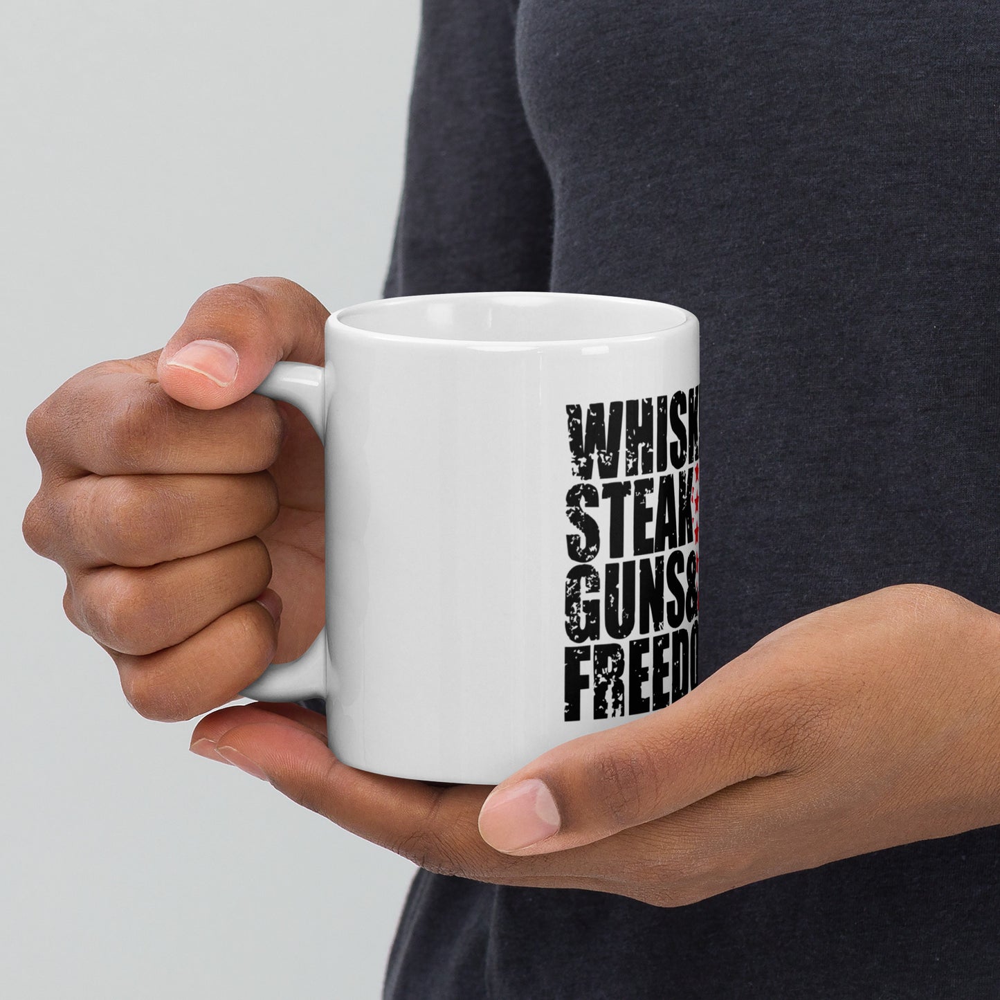 Whiskey Steak Guns Freedom Coffee Mug - American Revival Gear