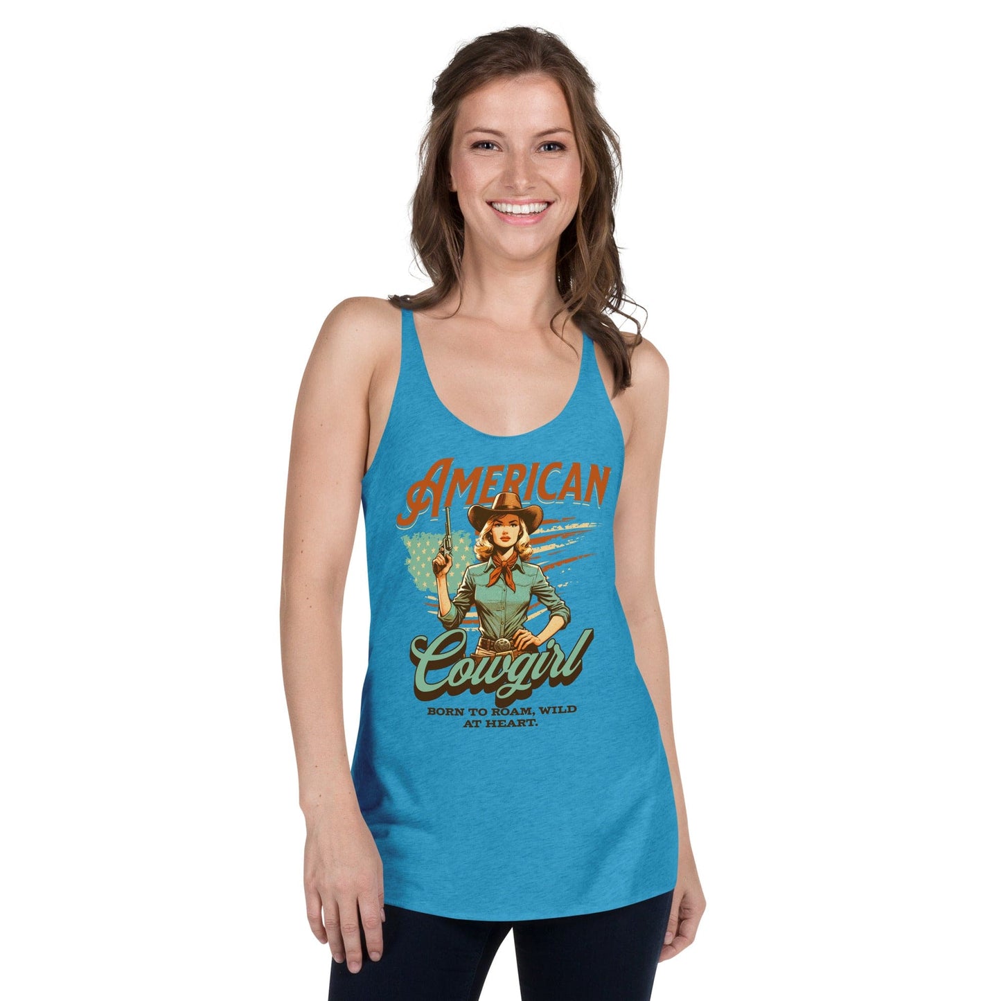 Women's Tank Top - American Cowgirl Born to Roam - American Revival Gear