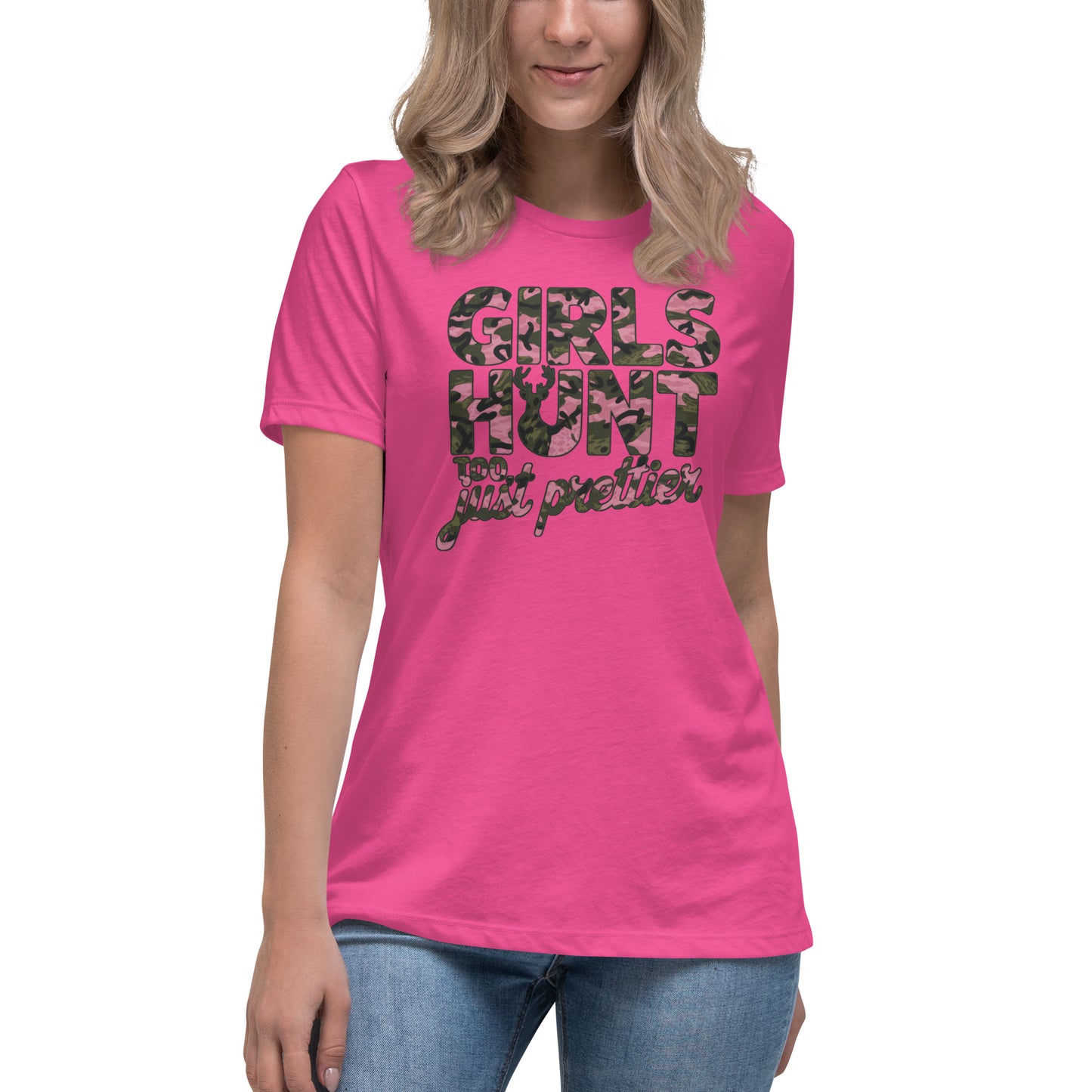 Women's Hunting T-Shirt - Girls Hunt Too, Just Prettier - American Revival Gear