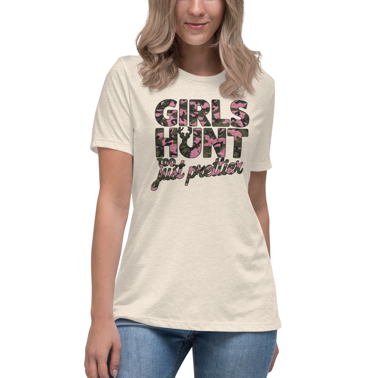 Women's Hunting T-Shirt - Girls Hunt Too, Just Prettier - American Revival Gear
