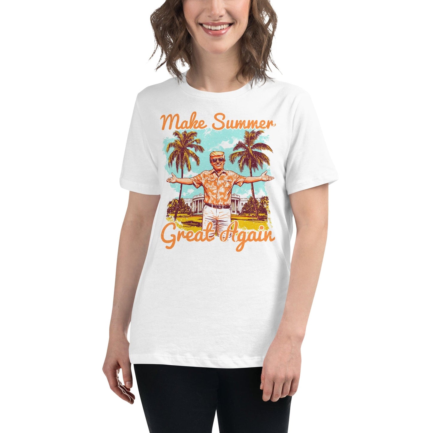Women's T-Shirt - Trump Make Summer Great Again Soft Tee - American Revival Gear