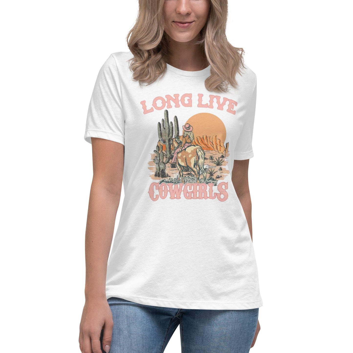 Long Live Cowgirls Women's T-Shirt – Western-Inspired Soft Graphic Tee - American Revival Gear