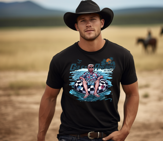 Men's T-Shirt Trump Gulf of America – Funny Summer Beach Tee - American Revival Gear