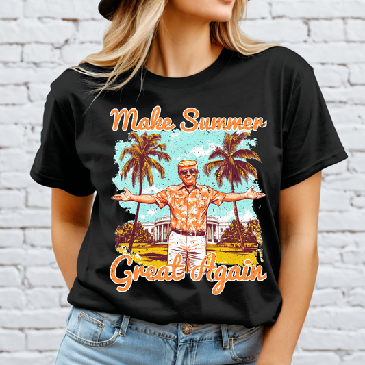 Women's T-Shirt - Trump Make Summer Great Again Soft Tee - American Revival Gear