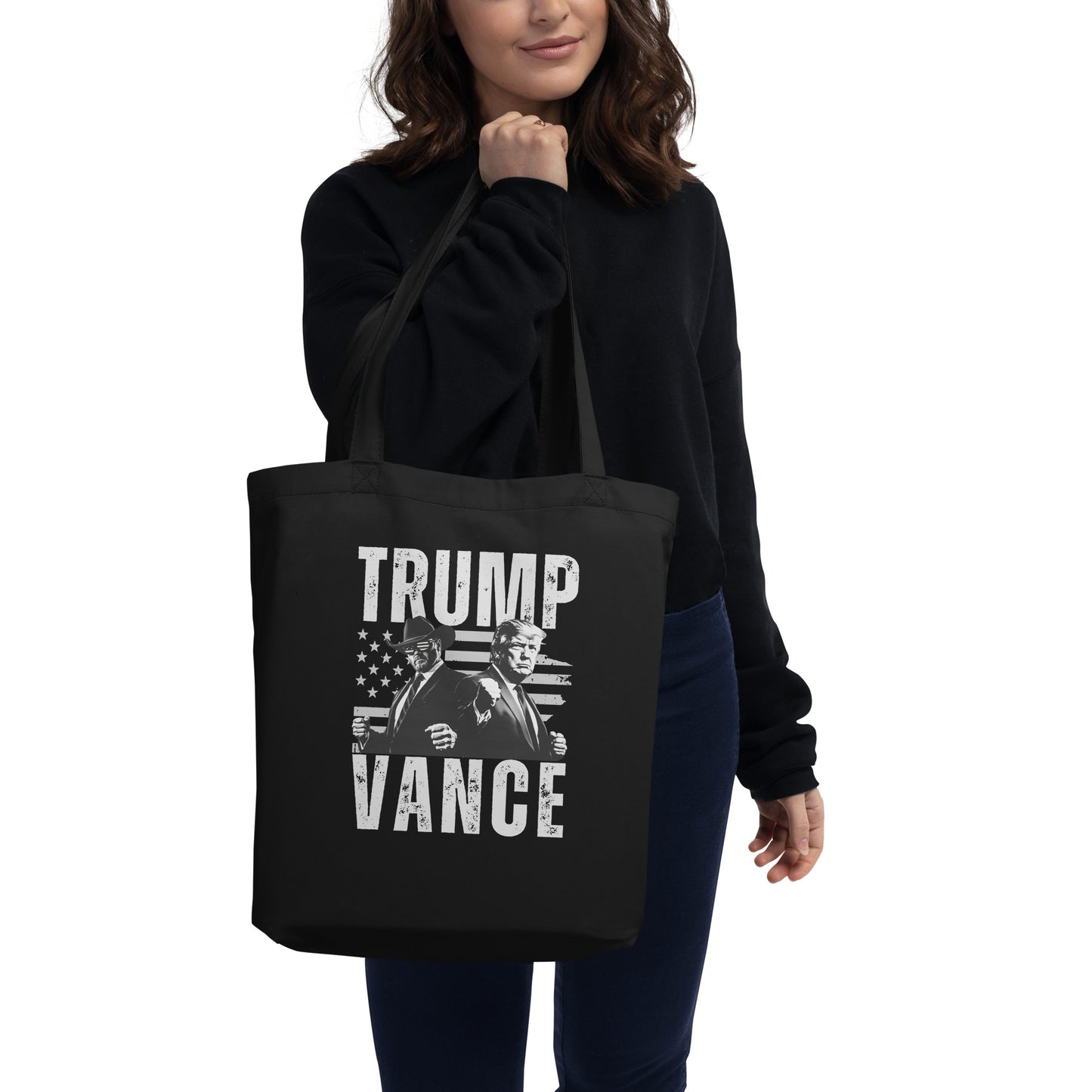 Trump Vance Duo Patriotic Organic Cotton Tote Bag - American Revival Gear