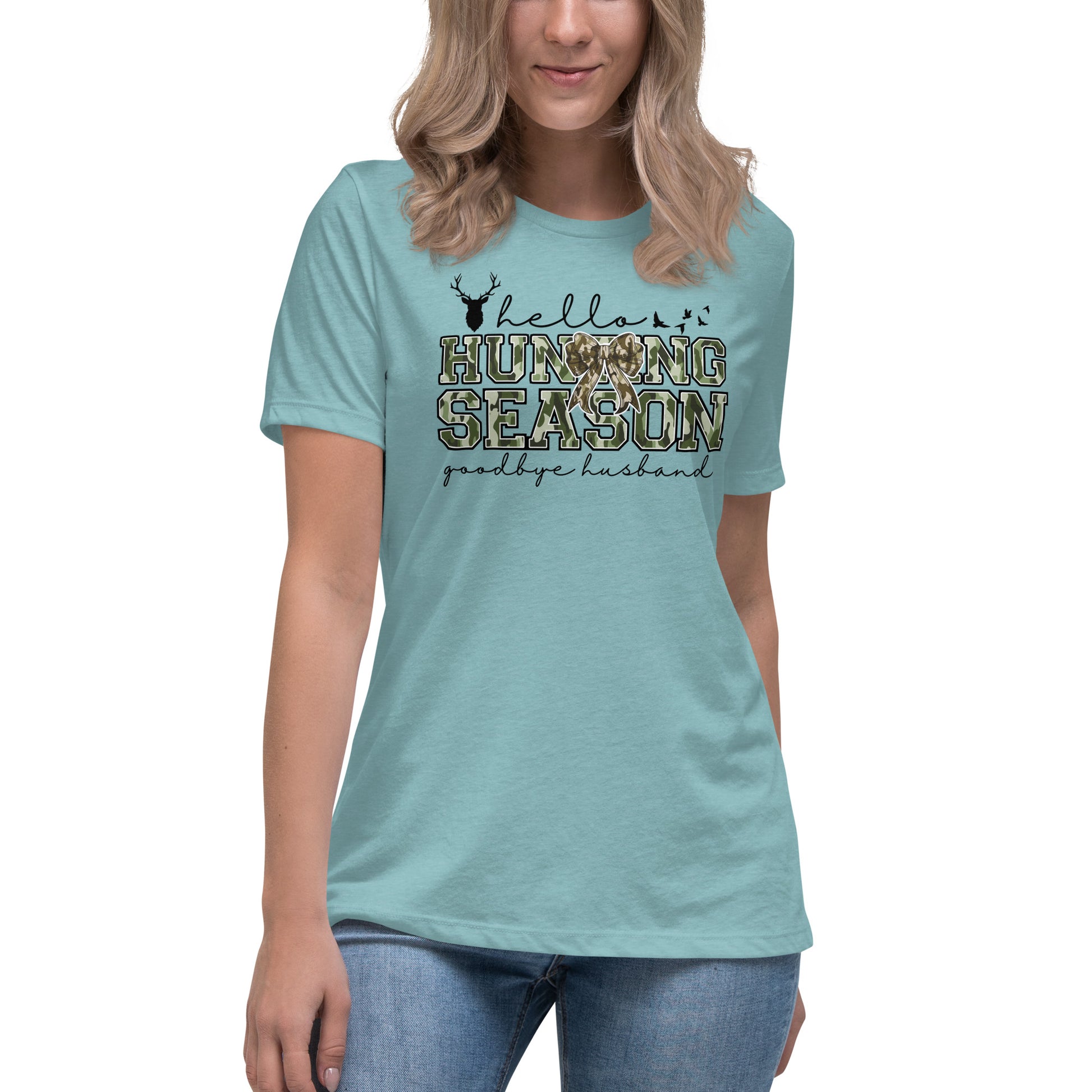 Women's Hunting T-Shirt - Hello Hunting Season, Goodbye Husband - American Revival Gear
