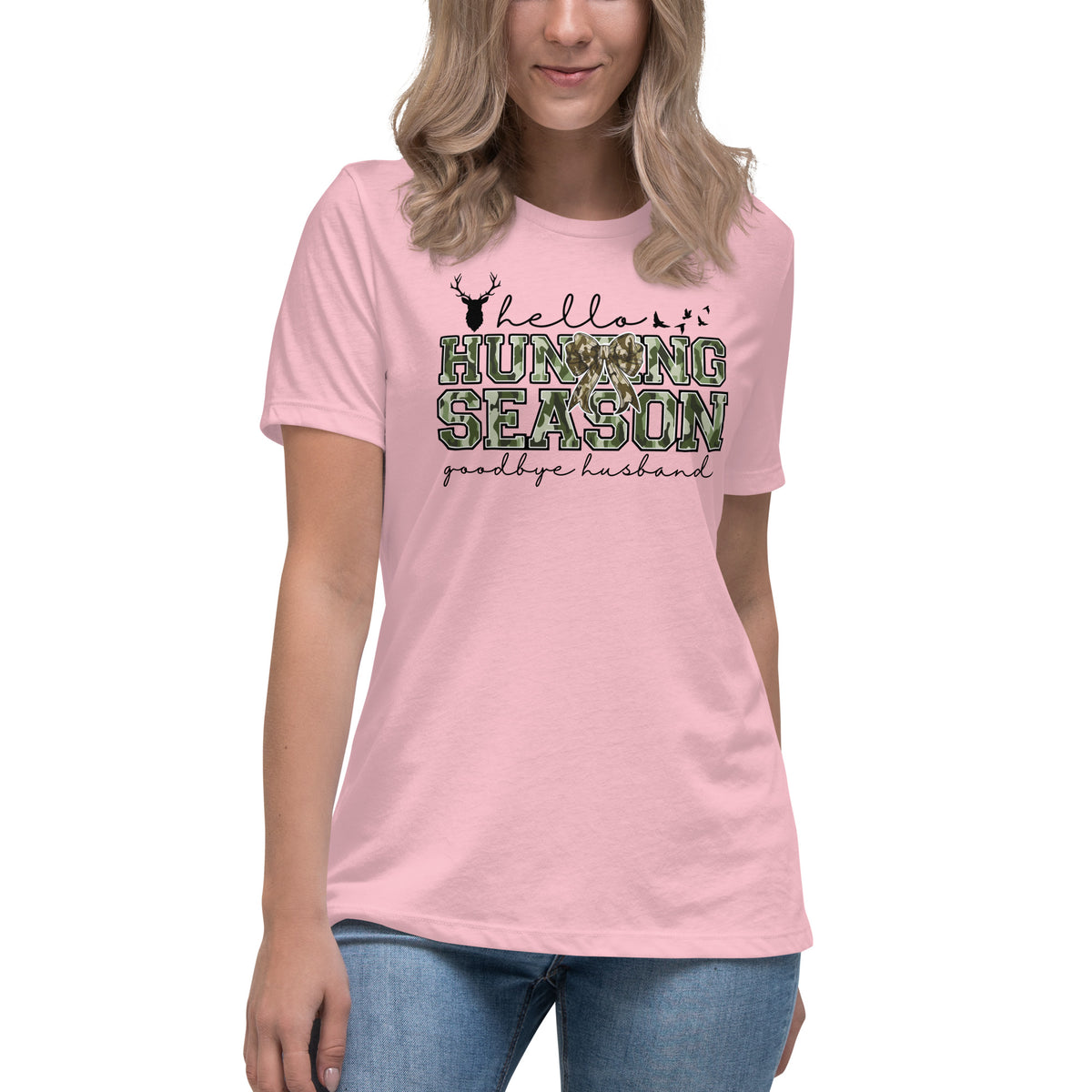 Women's Hunting T-Shirt - Hello Hunting Season, Goodbye Husband - American Revival Gear